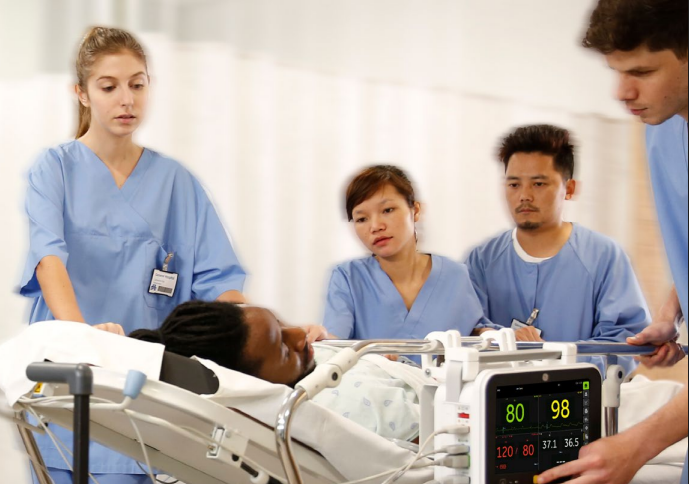 monitor da ge healthcare em situação de transporte