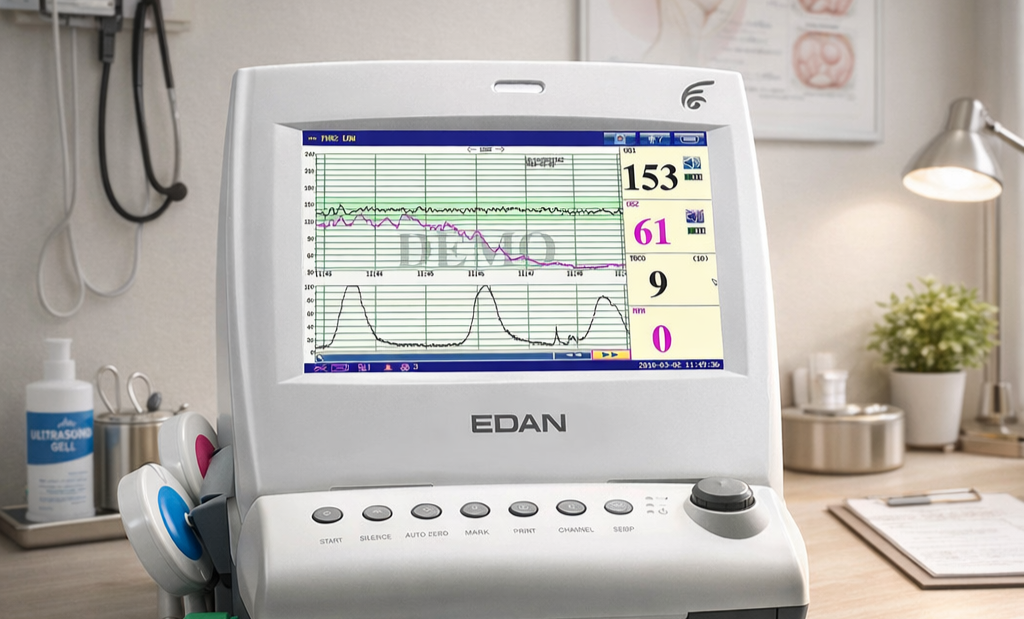 Imagem de um monitor fetal